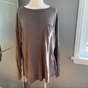 Lightweight oversized brown sweater